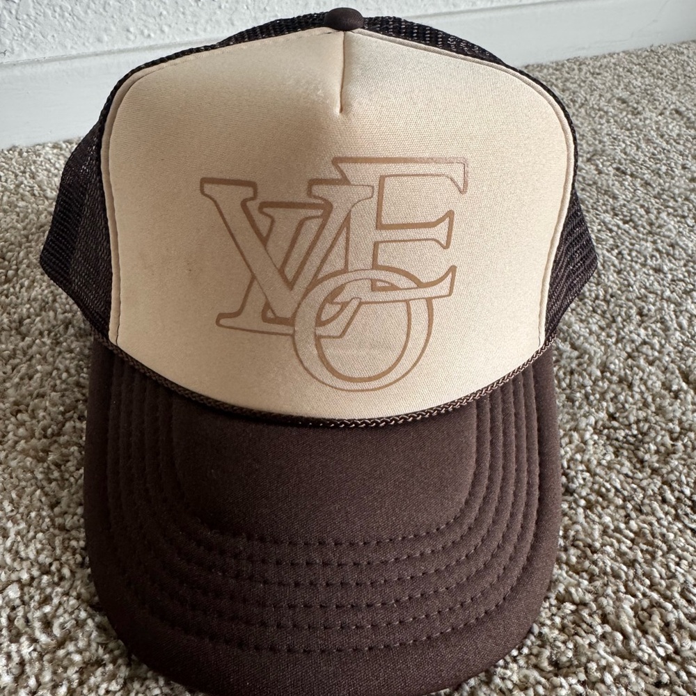 Brown and Cream Trucker Hat